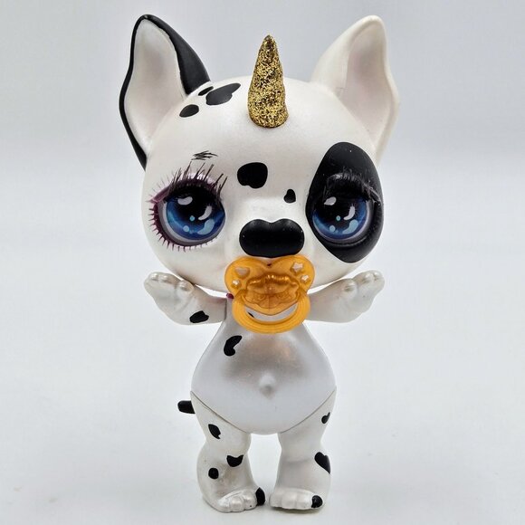 Poopsie Surprise Sparkly Critters Unicorn Dots Dalmatian Dog Figure Toy Read - Picture 1 of 11